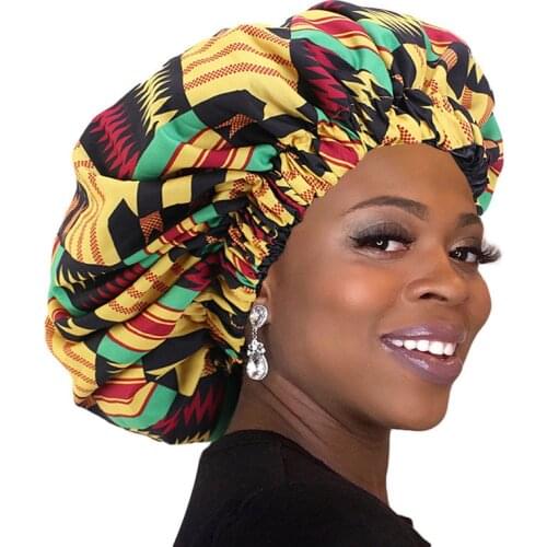 Wide Band Satin Bonnet Night Sleep Cap Sleeping Head Cover Comfortable Night Sleep Hat Soft Silky Hair Loss Cap for Women Girls