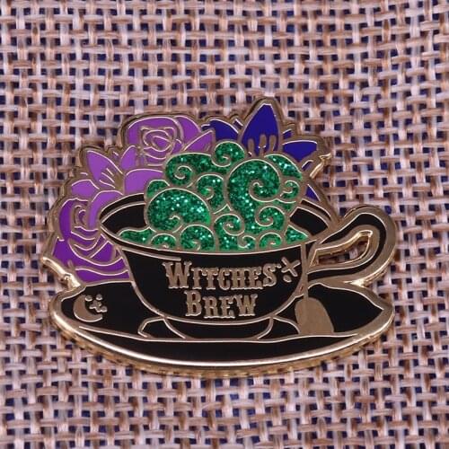 Witches Brew Lapel Pin Halloween Feminist Mother Gift Enamel Pin