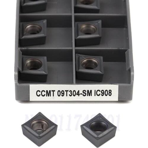 10pcs CCMT09T304 SM CCMT09T308 SM IC907 IC908 CNC Lathe Tool Cutting Tools Carbide Blades turning Inserts Internal Turning Tools