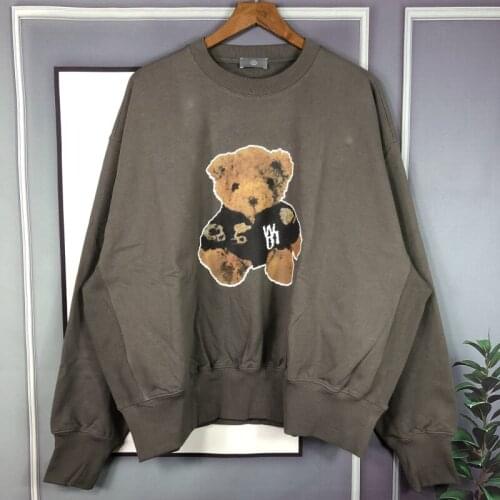 New 2021 Men luxury Warm Welldone bear Hoodies Hoody hooded Sweatshirts velvet Cotton Drake Thicken Fleece Streetwear #020