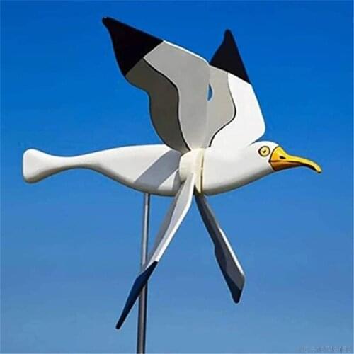 Asuka Series Seagulls Whirligig Windmill Stake Flying Bird Wind Spinner for Garden Lawn Yard Decoration Jy16 21 Dropship