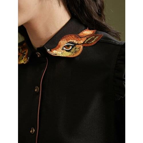 YANGYAN Women's Shirts With Embroidery