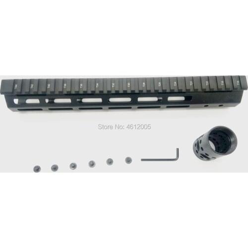 7 9 10 12 13.5 15 inch MLOK handguard Free Float Super Slim ar 15 Handguard Quad Rail W/ Nut for M4 M16