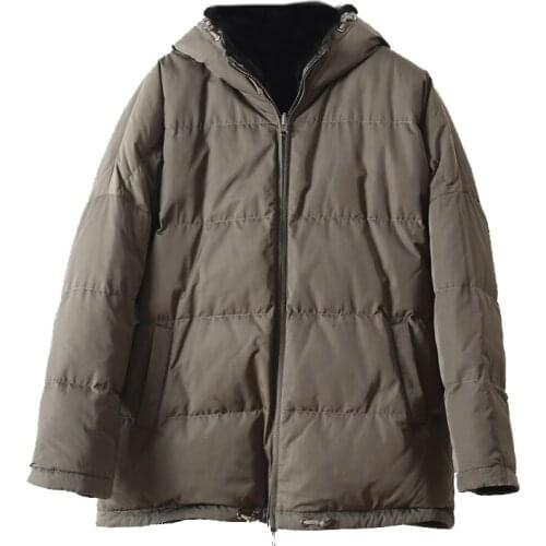 MENINA BONITA Double Faced Fur Winter Jacket Women Hooded Parka Wear On Both Sides Genuine Leather Natural Sheep Fur Outerwear