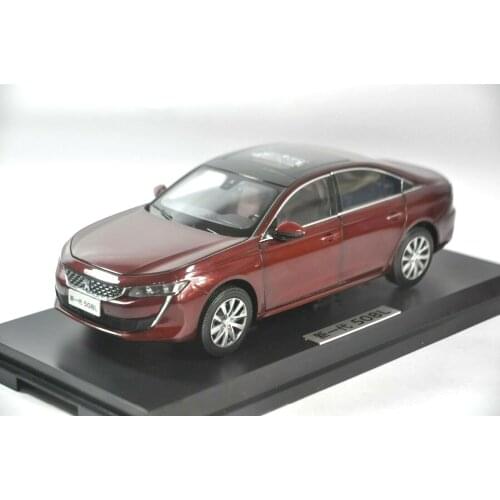 1:18 Diecast Model for Peugeot 508L 508 2019 Red Rare Alloy Toy Car Miniature Collection Gifts