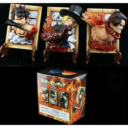 12CM Anime One Piece Figure One Piece Ace Luffy PVC Action Figure Toys Model Dolls Collections