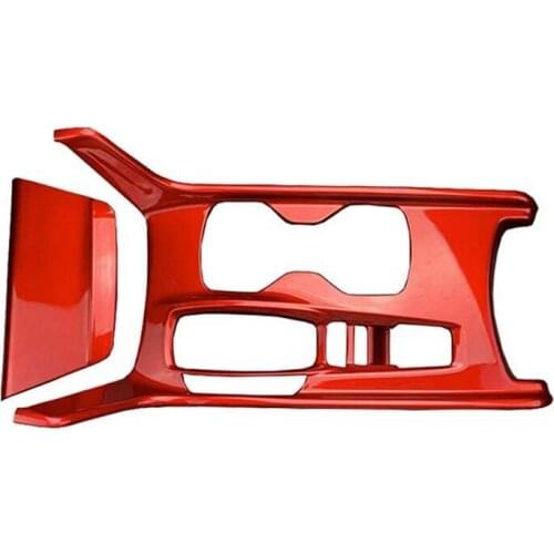 2PCS ABS Car Interior Console Gear Shift Panel Cover Trim for Honda Accord 10Th 2018 2019 2020 2021 Accessories -RED