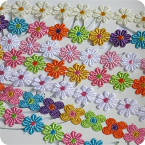 2cm Polyester Embroidered Flower Lace Trim Wedding DIY Lace fabric Lace Ribbon Love Handmade Sewing Accessories Supplies Crafts