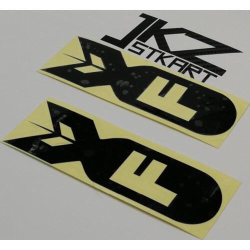 2PACK JKZ STKART Vinyl Die Cut Car Stickers Decals Funny Boom F 12 x 4.5 cm Motor Bike Laptop Helmet Decorated Stickers