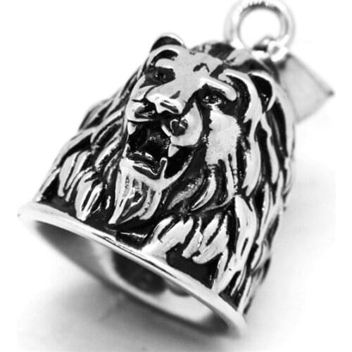 2018 Cool Fashion Bell Pendant 316L Stainless Steel Jewelry Animal King Lion Pendant