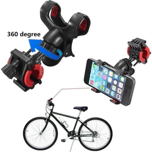 360 Universal Stand Mount Bracket For Mobile Phone GPS Navigation Support Bicycle Bike Motorcycle Handlebar Clip Holder Plastic
