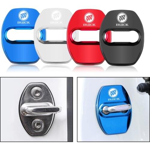 4Pcs Car Door Lock Protective Cover Stickers For Buick Regal GL8 Encore Lacrosse Excelle XT Verano Envision Hideo Enclave