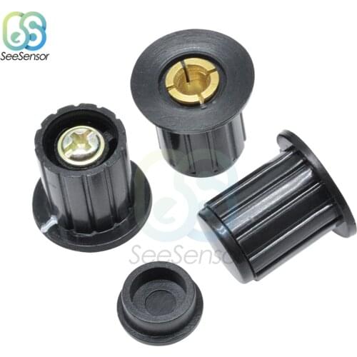 5Pcs/lot 4mm Black Gray Knob Button Cap Potentiometer Knob Cap for WXD3-12-1W WXD3-13-2W Wirewound Potentiometer