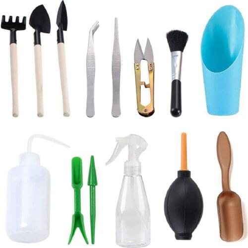 7/12/14/16Pcs Garden Planter Kit Succulent Planting Transplanting Seedling Tool Bonsai Digging Fertilizer Drilling Device