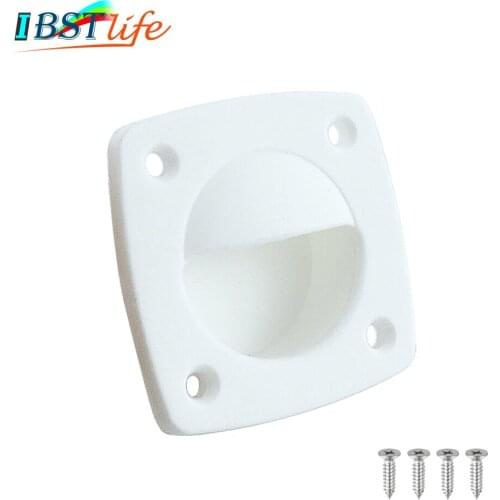 White Nylon Recessed Flush Sliding Door Handle Pull Square Hatch Pull Handle Motorboat Marine Boat Yacht Cabin Accesories