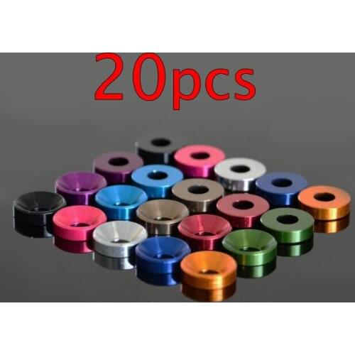 Free Shipping 20 Pcs M3 Aluminium Alloy Countersunk Screw Washers Gaskets for DIY Models
