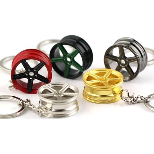 Wheel hub keychain car key ring wheel rim key chain key holder high quality slutelhanger portachiavi chaveiro llaveros hombre