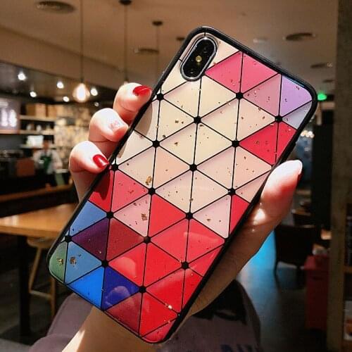 Gold Foil Lingge Is Suitable for IPhone 11promax 6/7/8plus Case for IPhone Xsmax Xr Xs X Soft Cover