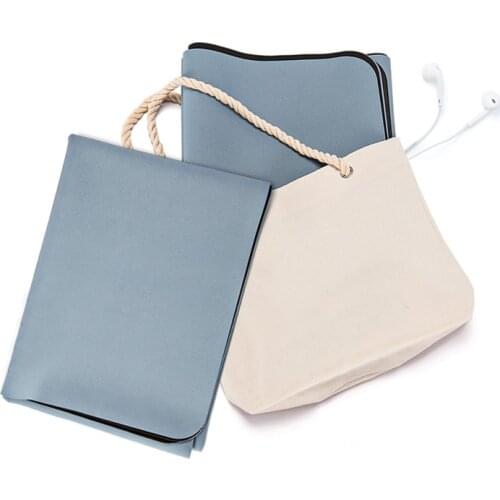 Yoga Mat TPE Ultra-thin Folding Non-slip Cloth Towel Sweat-absorbent Portable Fitness ExerciseTravel Pad Pilates 183* 68*0.15cm
