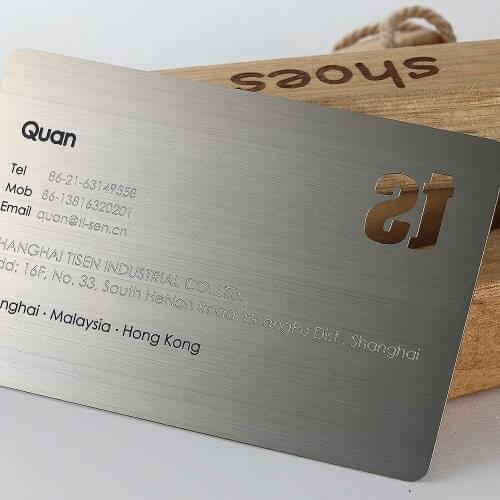 Metal business card stainless steel brushed business card custom hollow metal business card design custom
