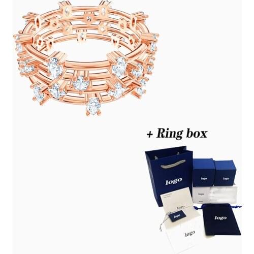 Fashion SWA Ring New PENELOPE CRUZ MOONSUN CLUSTER Ring Magic Night Sky Star Sparkling Crystal Ladies Jewelry Gift Free Shipping