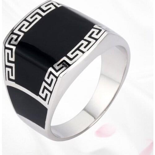 BOCAI New Real 100% solid S925 pure silver high quality open men ring fashion crystal rubberMan ring