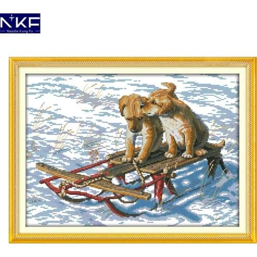 NKF I Will Protect You Cross Stitch Pattern Handmade Craft Painting Needlework Embroidery Kit Cross Stitching Set for Home Decor
