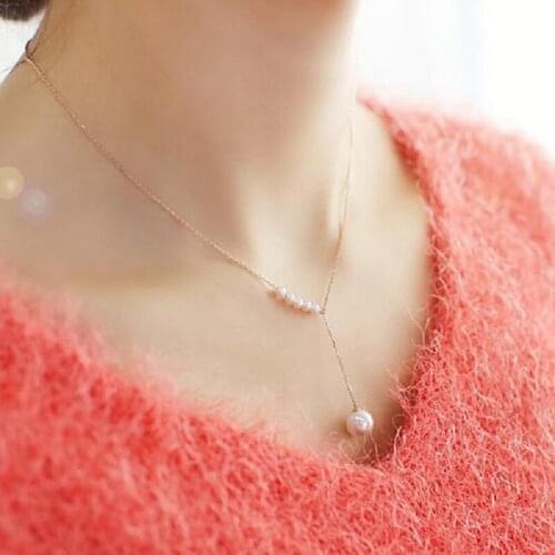 2020 New Fashion Simulated Pearl Choker Necklace Cute Single Layer Chain Pendant For Women Jewelry Girl Gift