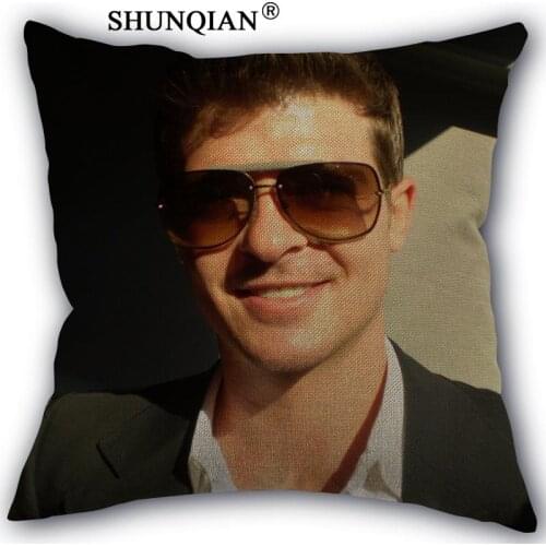 New Arrival robin thicke Custom cotton Pillowcases zipper Custom Pillow Case More Size Custom your image gift