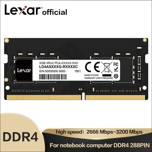 Lexar Memory RAM DDR4 4GB 8GB 16GB 32GB 2666MHz 3200MHz Sodimm Memoria RAM 8 gb 16 gb 32 gb 260Pin for Laptop Notebook Memory