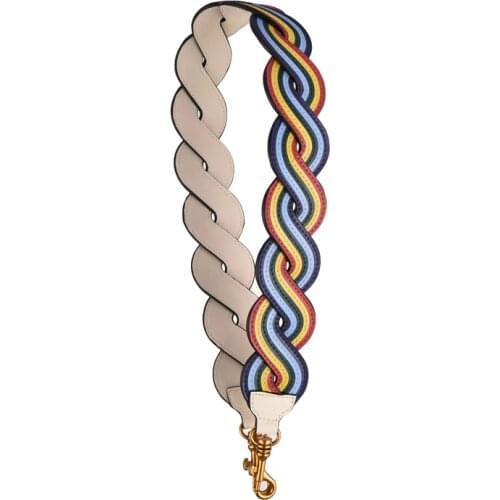 Genuine Leather Shoulder Bag Strap Wide Vintage Strap Belt For Bag Colorful Women Handbag Straps Replacement Bags Accessories