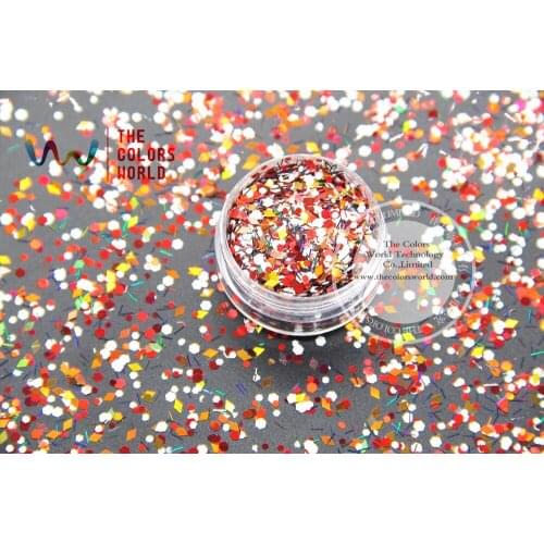RM-360 Mix Colors and shapes Glitter for nail art makeup and DIY decoration