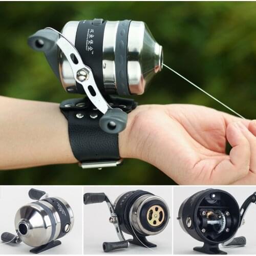 BL25 Fishing Reels for Slingshot Shooting Fish Use Dart Stainless Steel Metal Wheel Closed Fishing Wheel Spinning Fishing Reel