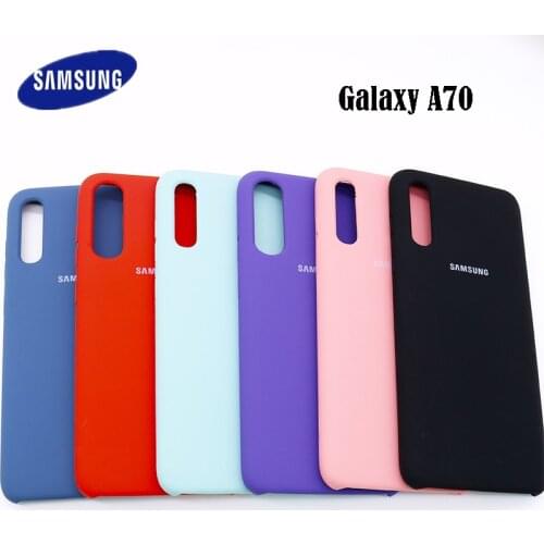 Samsung A70 Silicone Case Original Silky Soft-Touch Full Protective Back Shell Cover Phone For Samsung Galaxy A70 Cover