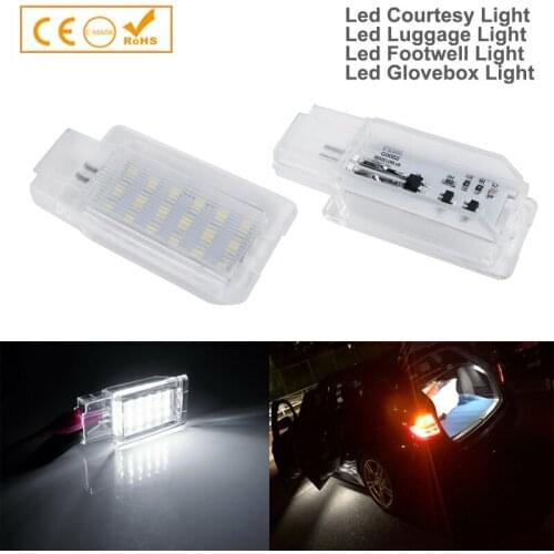 2Pcs LED Footwell Trunk Luggage Under Door Lights Glove Box Lamps For Chevrolet Sonic Malibu Spark Cruze Bolt Camaro Trax Impala