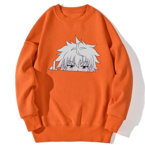 HUNTERXHUNTER Print Drop shoulders Sweatshirt Mens Hip Hop Leisure Tops Mans Clothing Retro 2020 Long Sleeve Moletom Masculino