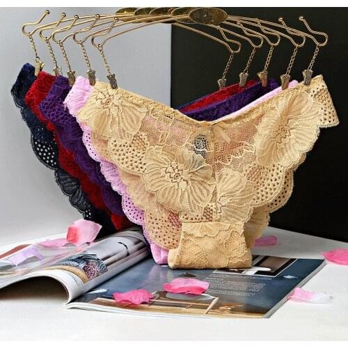 5 Pcs Panties for Woman Underwear Sexy Lace Breathable Soft Lingerie Female Briefs Panty Sexy Transparent Womens Underpants
