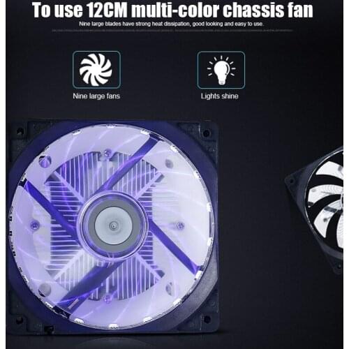 CPU Radiator Fan Led 12CM Silent Desk Computer Cooling Fan NK-Shopping