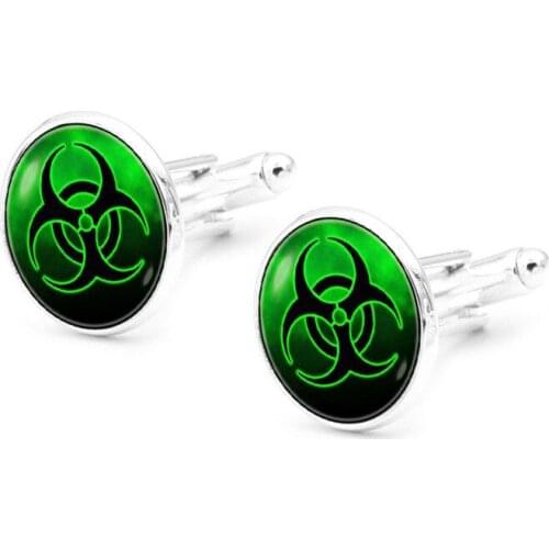 Kaibote XK-5HXK0215 Vintage Radioactivity Style Cufflinks for French Suits Fashion Mens Womens Shirts Cuff-link