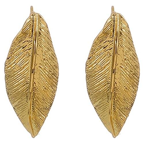 ZHINI Vintage Gold Metal Leaf Drop Earrings For Women Fashion Long Earring Statement Earring Wedding Jewelry pendientes