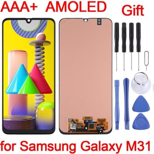 6.4 inches For Galaxy M31 Super AMOLED Material LCD Screen and Digitizer Full Assembly for Samsung Galaxy M31
