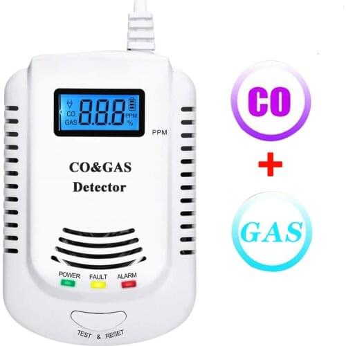 2 in 1 Gas Detector LED CO Carbon Monoxide Fire Sensors & Alarm Security Protection Sensor Gas 2021 New Arrivals