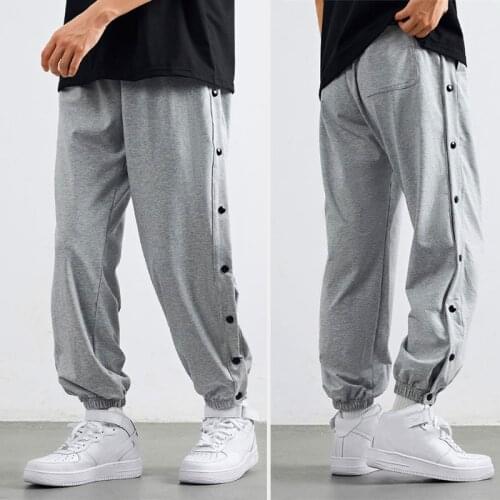 2021 Fashion Baggy Harem Mens Pants Outdoor Jogging Sport Trousers Elastic Waist Solid Button Comfort Trendy Fitness Pants