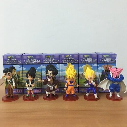 7CM Model Super Saiyan Dragon Ball Character Son Goku Bejita Yonsei Hercules Boxed Dragon Ball Player Toy Childrens Gift 6Pcs