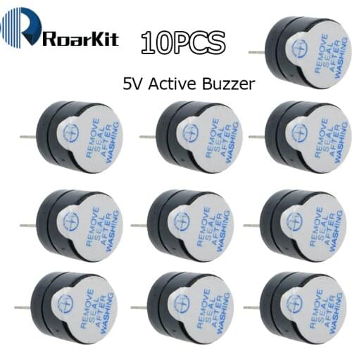 10pcs 5v Active Buzzer Magnetic Long Continous Beep Tone Alarm Ringer 12mm MINI Active Piezo Buzzers Fit For Computers Printers