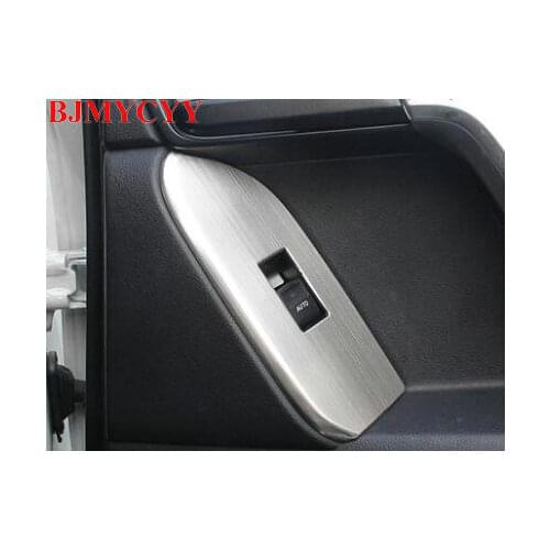 BJMYCYY 4PCS/SET Stainless steel decoration frame for car window lifting panel for Toyota Prado 2700 2010-2018