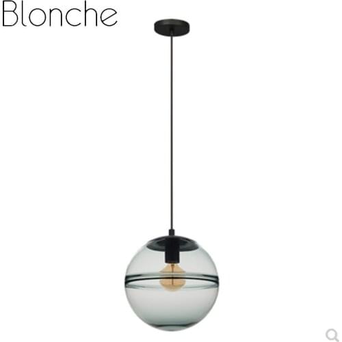 Blonche Modern Pendant Lamp Blue/amber Hanging Lights Glass Lighting for Living Room Dinning Room Restaurant Fixtures Luminaire