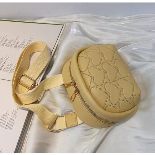 Designer Soft Leather Crossbody Bags For Women 2021 Fashion Heart-shaped Sewing Thread Luxury Shoulder Handbags Evening Tote Bag