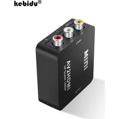 Kebidu HD 1080P RCA AV to HDMI-compatible Converter For TV PS3 PS4 PC DVD Xbox Projector AV To HDMI-compatible Converter