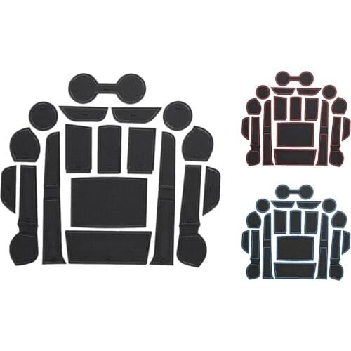 Gate Slot Mats for Toyota Hilux SR5 4X4 Hilux REVO Hi-Rider Manual 15-18 Door Pad/Cup Non-Slip Mats